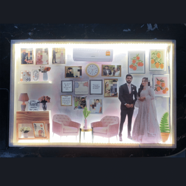 Aesthetic Couple Theme 17x11 LED Frame