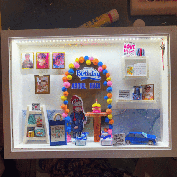Baby Boy Birthday Theme 13x9 LED Frame
