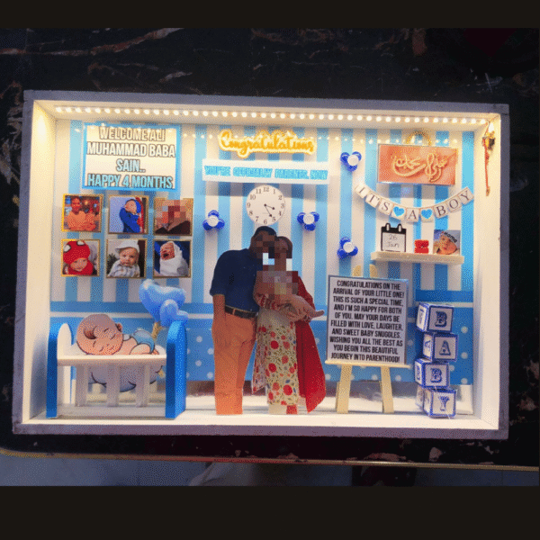 Baby Boy Born Theme 13x9 LED Frame
