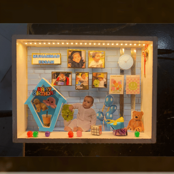 Baby boy first birthday Theme 6x8 LED Frame