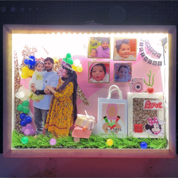 Baby Girl Birthday Theme 6x8 LED Frame