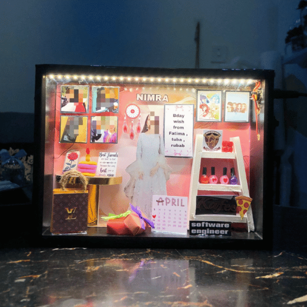 Bestie best friend birthday theme 6x8 LED Frame