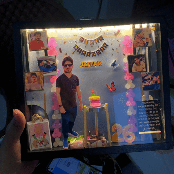 Boy Birthday Theme 8×9 LED Frame