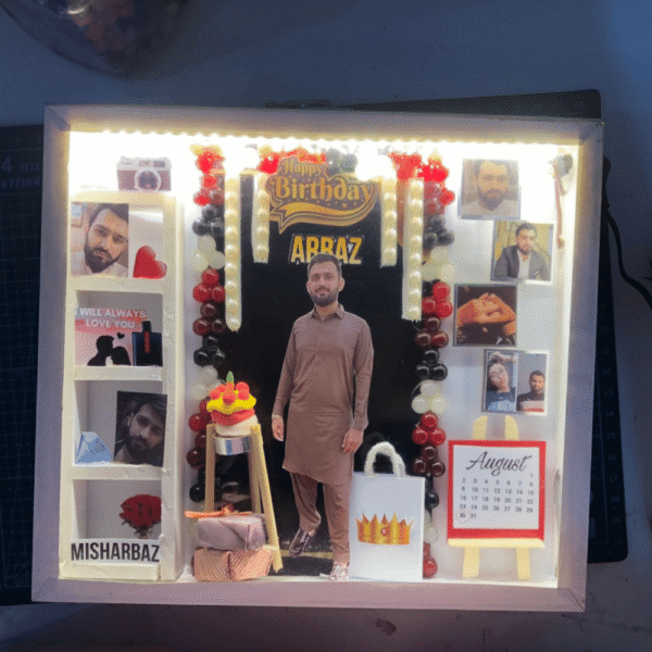 Boy Birthday Theme 8×9 LED Frame