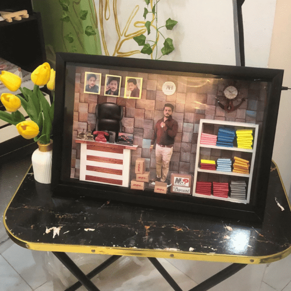 Cloth Office Setup Theme 17x11 LED Frame