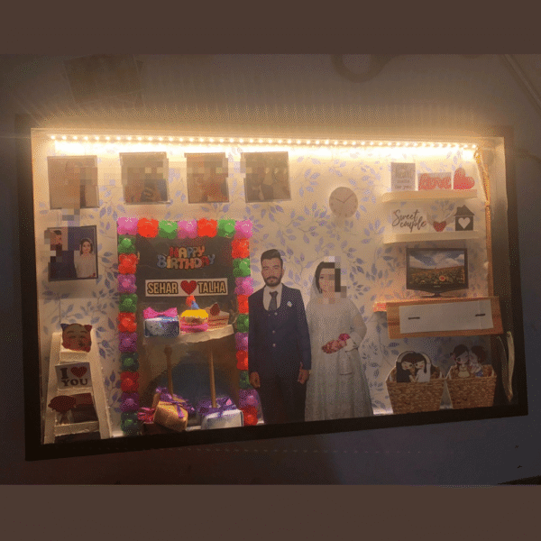 Couple Birthday Theme 13x9 LED Frame