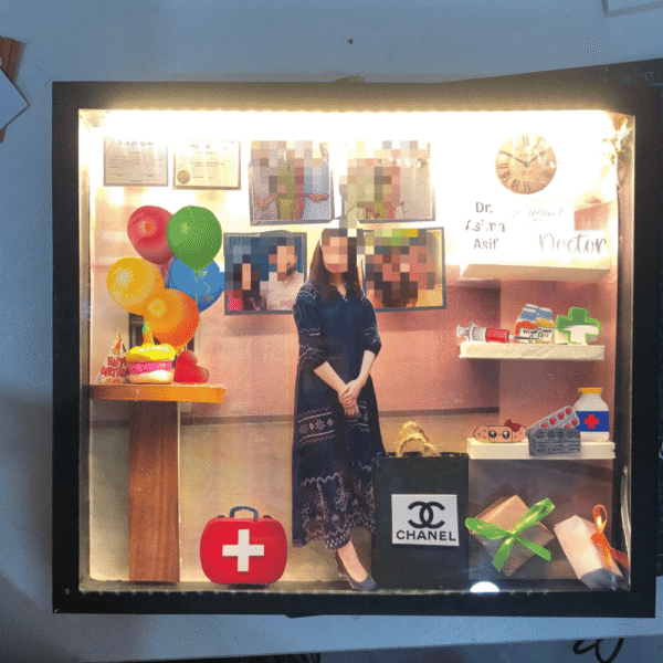 Doctor Girl Birthday Theme 8×9 LED Frame