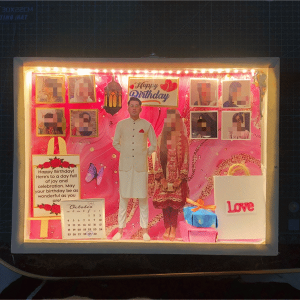 Fiance Birthday Theme 6x8 LED Frame