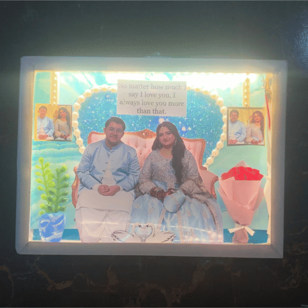 Fiancée Engagement Celebration Theme 6x8 LED Frame