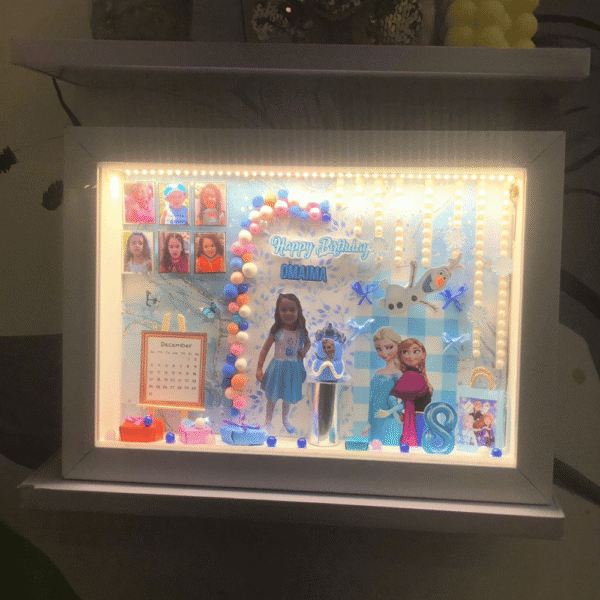 Frozen Themed Birthday Theme 13x9 LED Frame