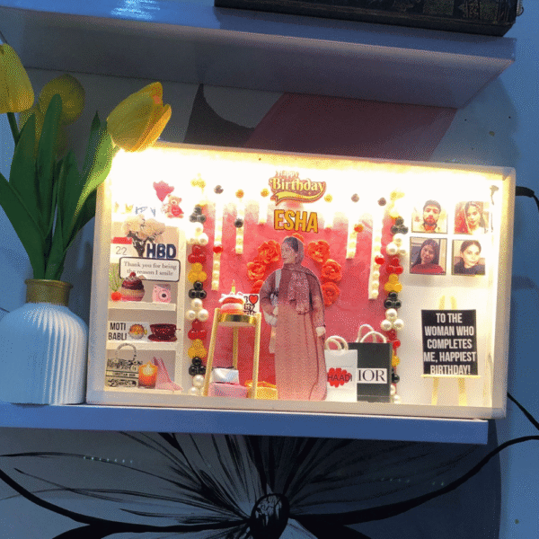 Girly Birthday Theme 13x9 LED Frame