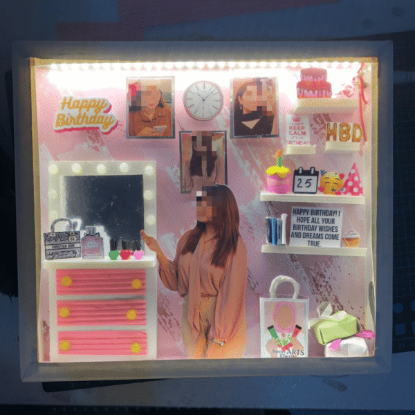 Girly Birthday Decor Theme 8×9 LED Frame