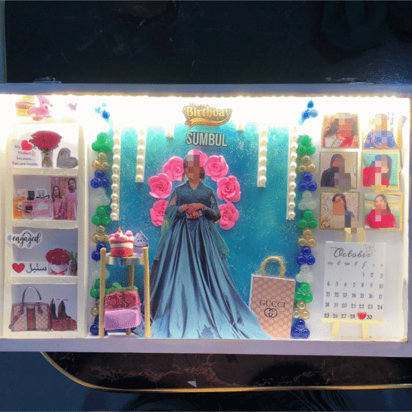 Girly Birthday Theme 13x9 LED Frame