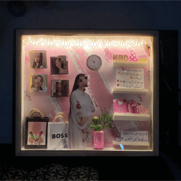 Girly Decent Birthday Theme 8×9 LED Frame