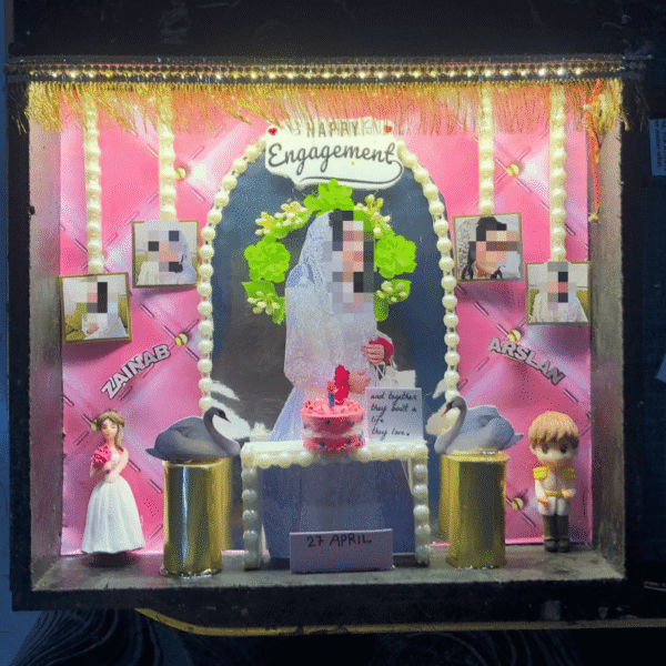 Happy Engagement  Gift Theme 8×9 LED Frame