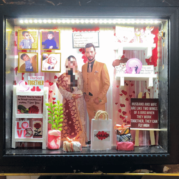 Happy Anniversary Red Theme 8×9 LED Frame