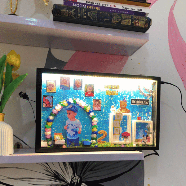 Kid Birthday Decor Theme 13x9 LED Frame