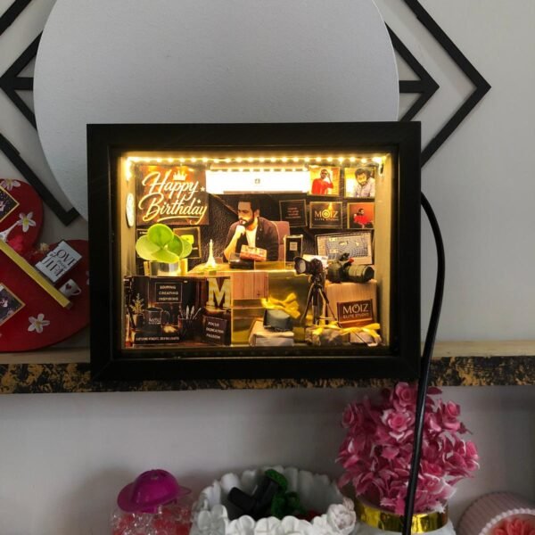 Boy Office Birthday Theme 6x8 LED Frame