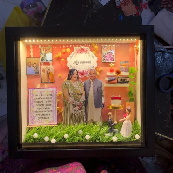 Couple Anniversary Theme 8×9 LED Frame
