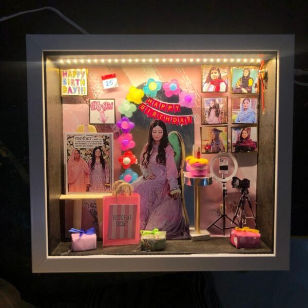 Girl Birthday Theme 8×9 LED Frame