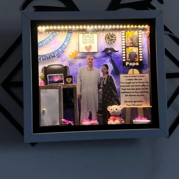 Father daughter Theme 8×9 LED Frame
